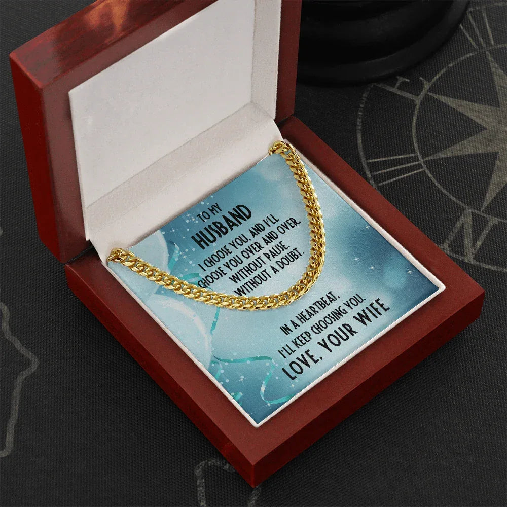 Husband Birthday Gift - I Choose You - Chain Necklace