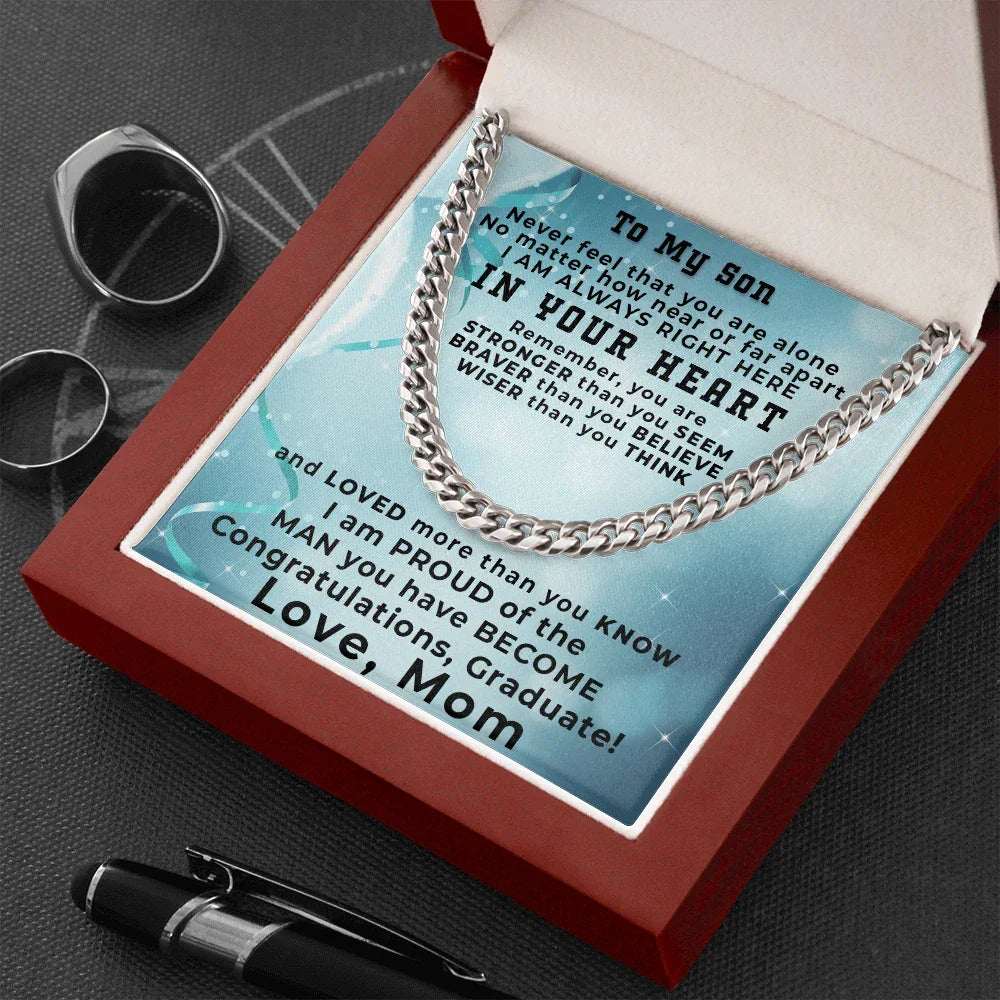 Graduation Gift for Son from Mom Short Thick Chain Necklace