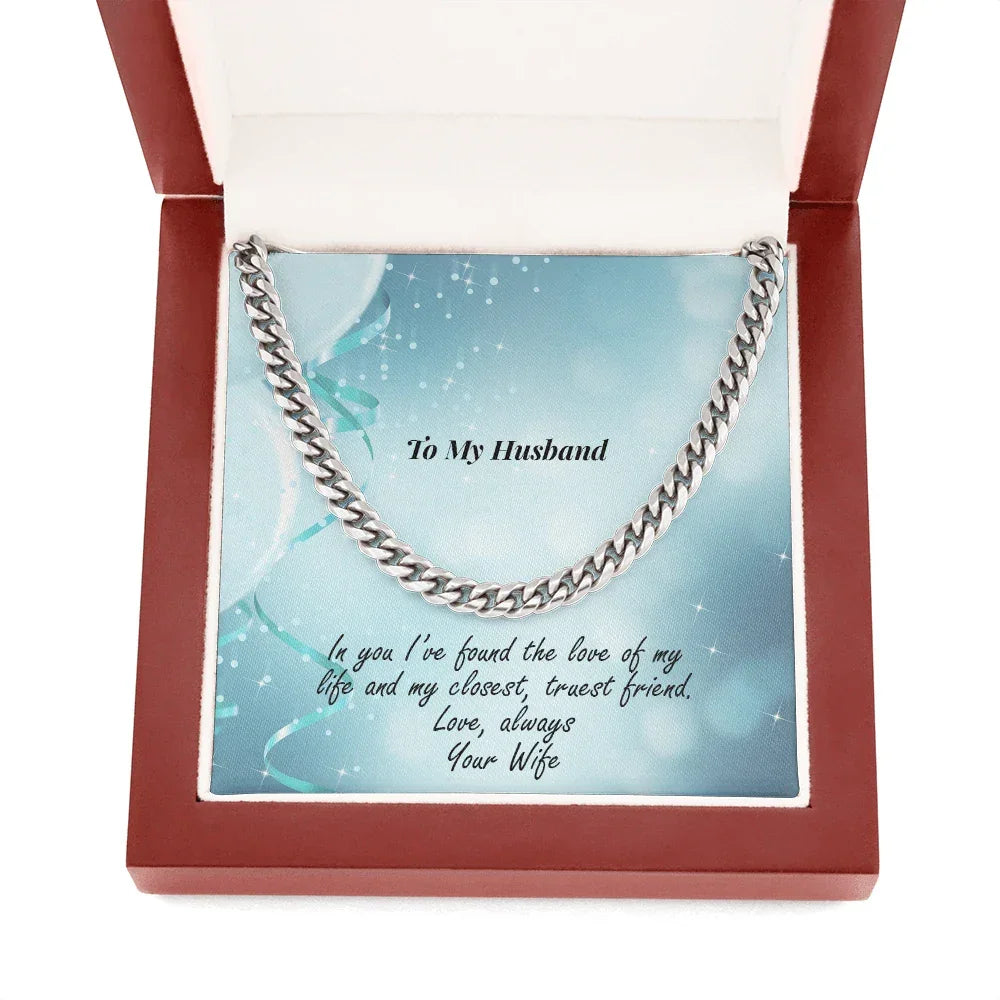 Gift for Husband - Love of My Life - Chain Necklace