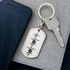 Basketball Personalized Engraved Dog Tag Keychain