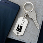 Quilter's Delight: Unique Personalized Dog Tag Keychain Celebrating the Love for Sewing