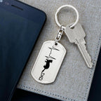 Ferret Dad Personalized Engraved Dog Tag Keychain