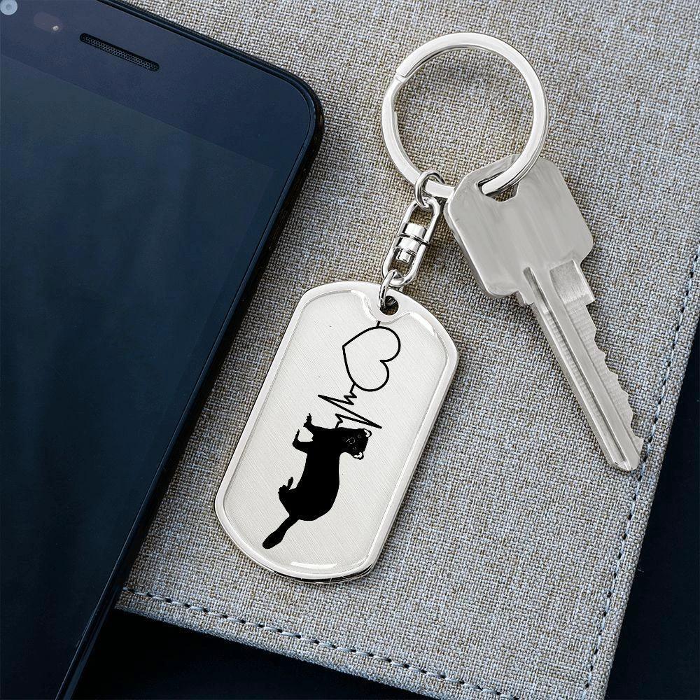 Ferret Love Personalized Engraved Dog Tag Keychain