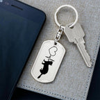 Ferret Love Personalized Engraved Dog Tag Keychain