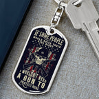 Graphic Patriotic Keychain - Protect the Kids