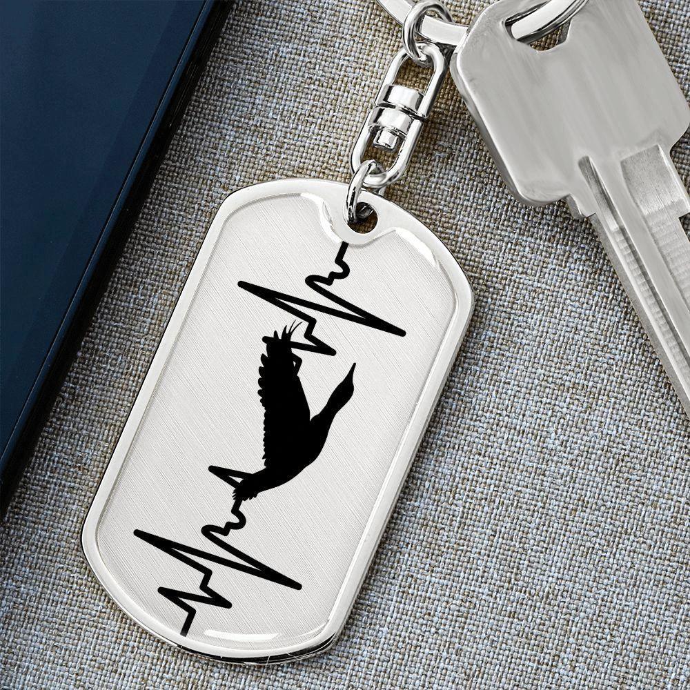 Duck Personalized Engraved Dog Tag Keychain