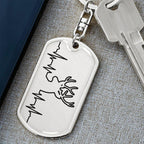 Deer Personalized Engraved Dog Tag Keychain