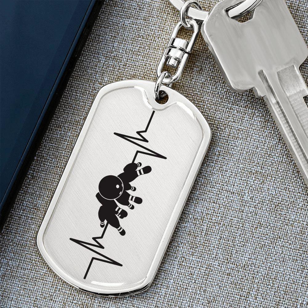Bowling Personalized Engraved Dog Tag Keychain