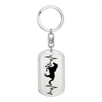 Horse Heartbeat Personalized Engraved Dog Tag Keychain
