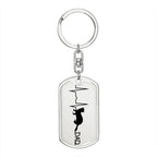 Ferret Dad Personalized Engraved Dog Tag Keychain