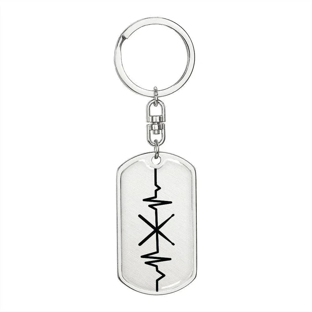 Drumsticks Personalized Engraved Dog Tag Keychain
