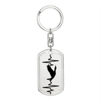 Duck Personalized Engraved Dog Tag Keychain