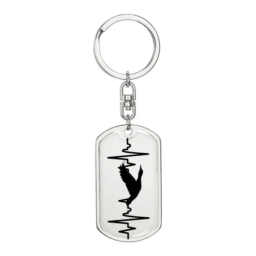 Duck Personalized Engraved Dog Tag Keychain