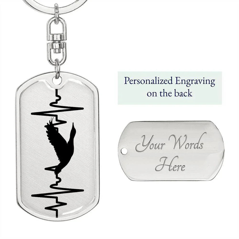 Duck Personalized Engraved Dog Tag Keychain