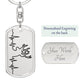 Deer Personalized Engraved Dog Tag Keychain - Mallard Moon Gift Shop