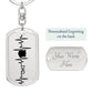Police Dad Personalized Engraved Dog Tag Keychain - Mallard Moon Gift Shop