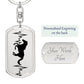 Horse Heartbeat Personalized Engraved Dog Tag Keychain - Mallard Moon Gift Shop