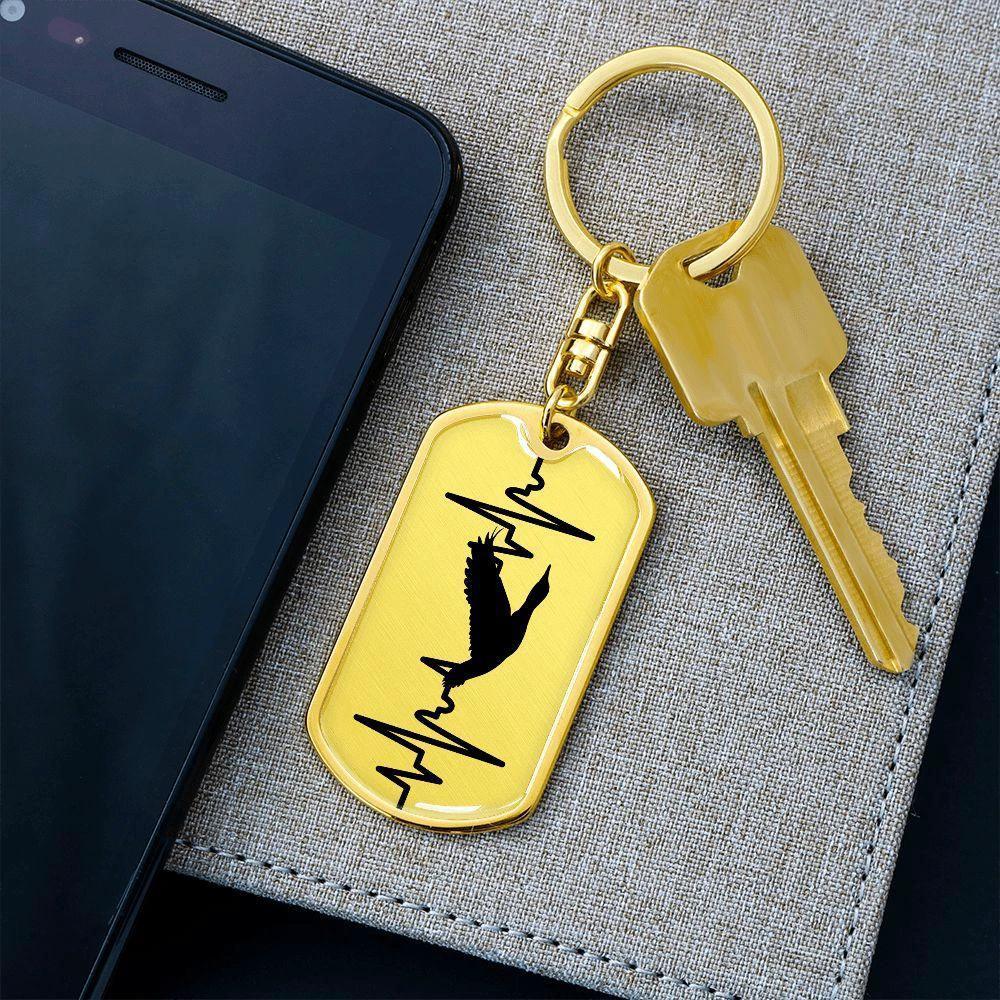 Duck Personalized Engraved Dog Tag Keychain