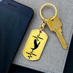 Duck Personalized Engraved Dog Tag Keychain