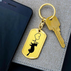Ferret Love Personalized Engraved Dog Tag Keychain