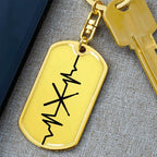 Drumsticks Personalized Engraved Dog Tag Keychain