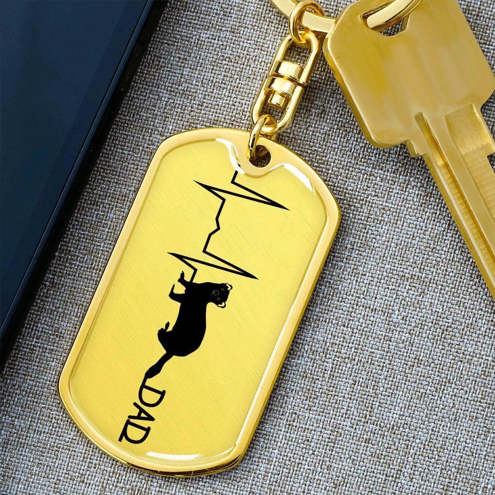 Ferret Dad Personalized Engraved Dog Tag Keychain