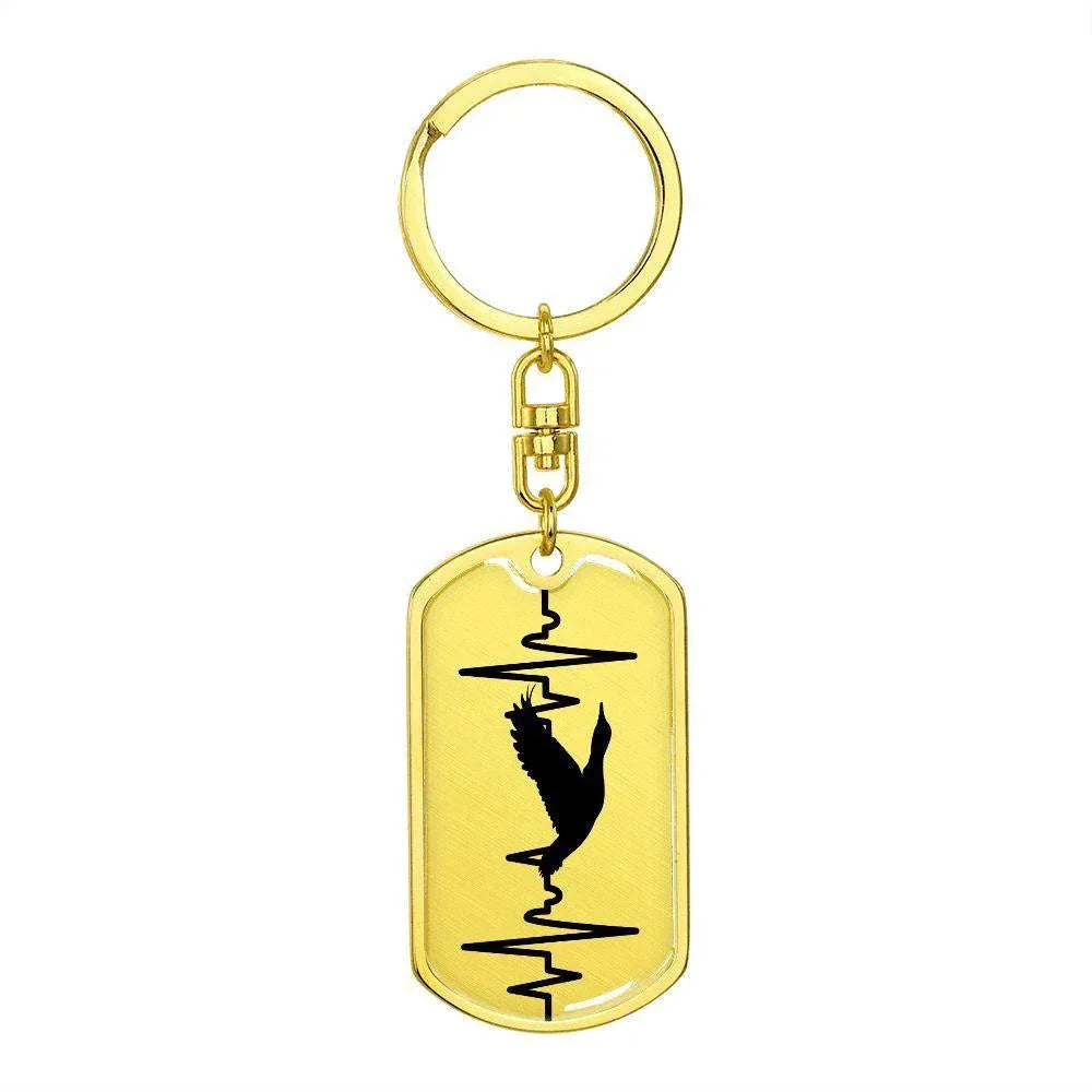 Duck Personalized Engraved Dog Tag Keychain