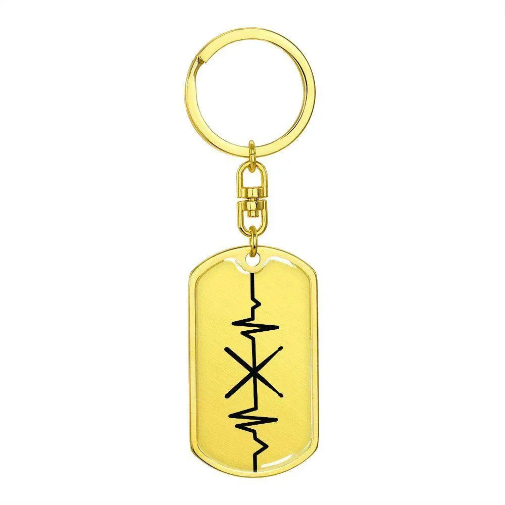 Drumsticks Personalized Engraved Dog Tag Keychain