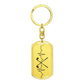 Golf Clubs Heartbeat Personalized Engraved Dog Tag Keychain - Mallard Moon Gift Shop