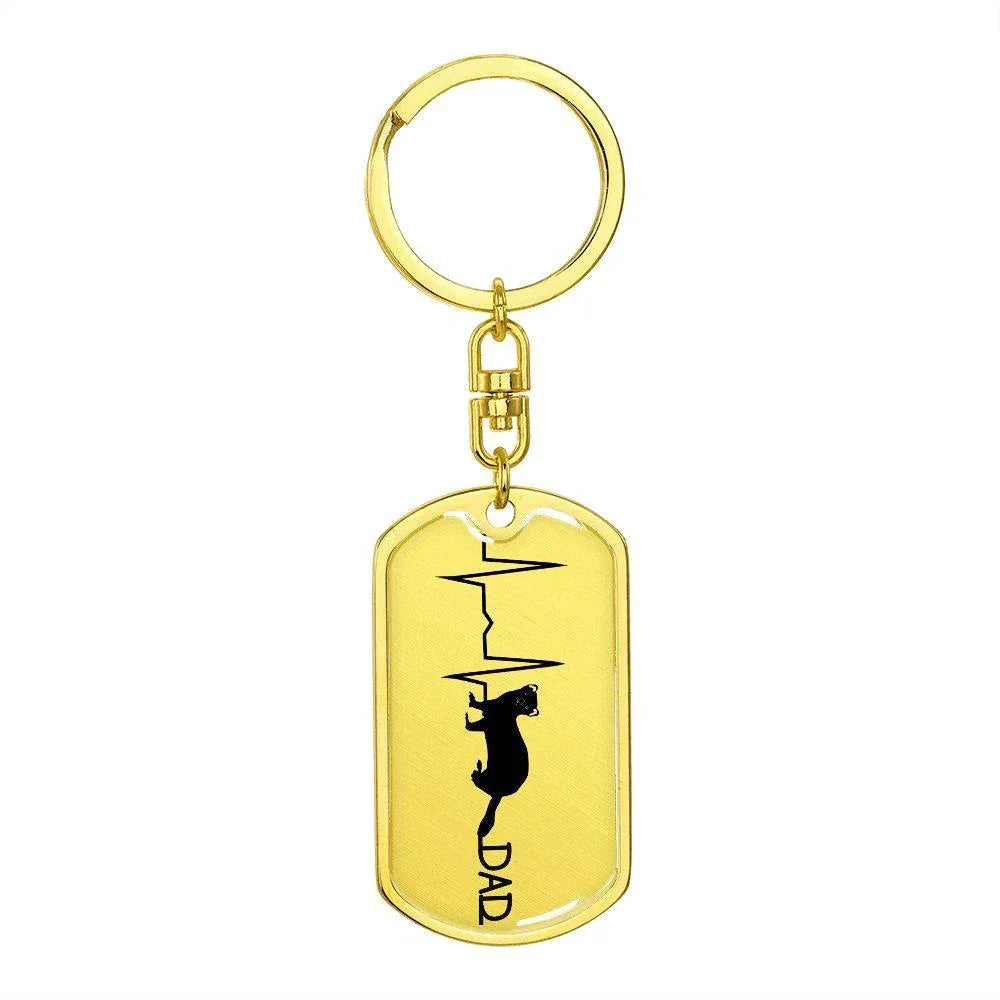 Ferret Dad Personalized Engraved Dog Tag Keychain