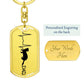 Ferret Dad Personalized Engraved Dog Tag Keychain - Mallard Moon Gift Shop