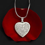 Elephant Mandela Engraved Heart Necklace