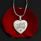 Girl Gang Personalized Engraved Heart Necklace