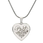 To My Mother - Best Mom Ever - Engraved Heart Necklace