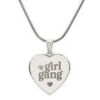 Girl Gang Personalized Engraved Heart Necklace