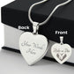Gift for Biker - Ride or Die - Engraved Heart Necklace - Mallard Moon Gift Shop