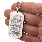 Gift for Dad - Personalized Engraved Dog Tag Necklace