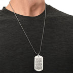 Gift for Dad - Personalized Engraved Dog Tag Necklace