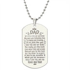Gift For Dad - You Are My Hero - Engraved Dog Tag Necklace