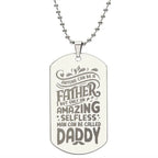 Gift for Dad - Personalized Engraved Dog Tag Necklace