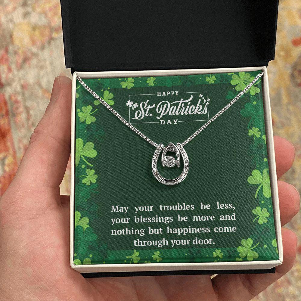 Happy St. Patrick's Day Lucky Pendant Necklace