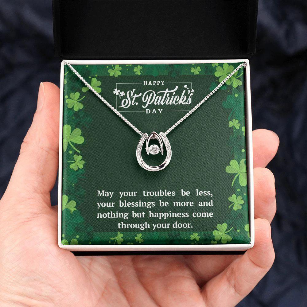 Happy St. Patrick's Day Lucky Pendant Necklace