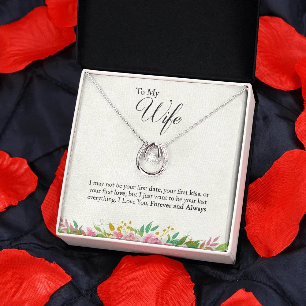 To My Wife Necklace Message Card Gift Box