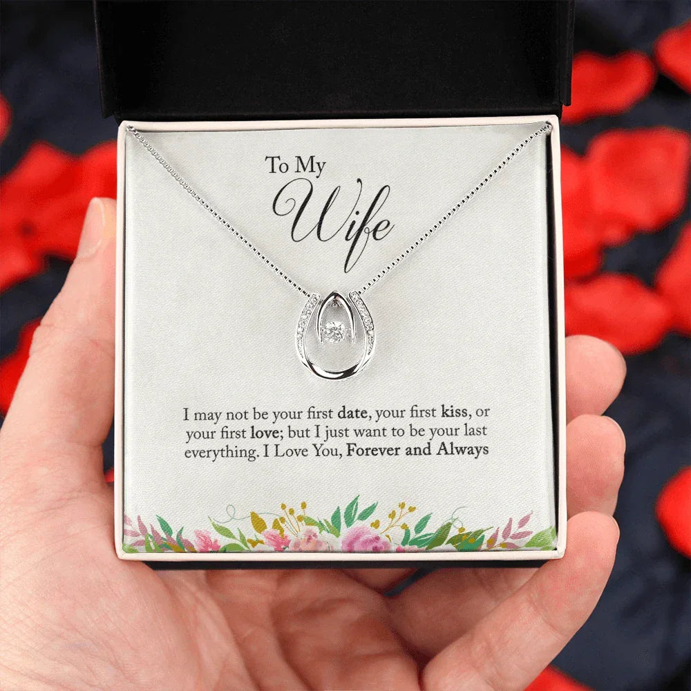 To My Wife Necklace Message Card Gift Box