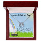 Happy St. Patrick's Day Gift - Pot of Gold - Lucky in Love Necklace