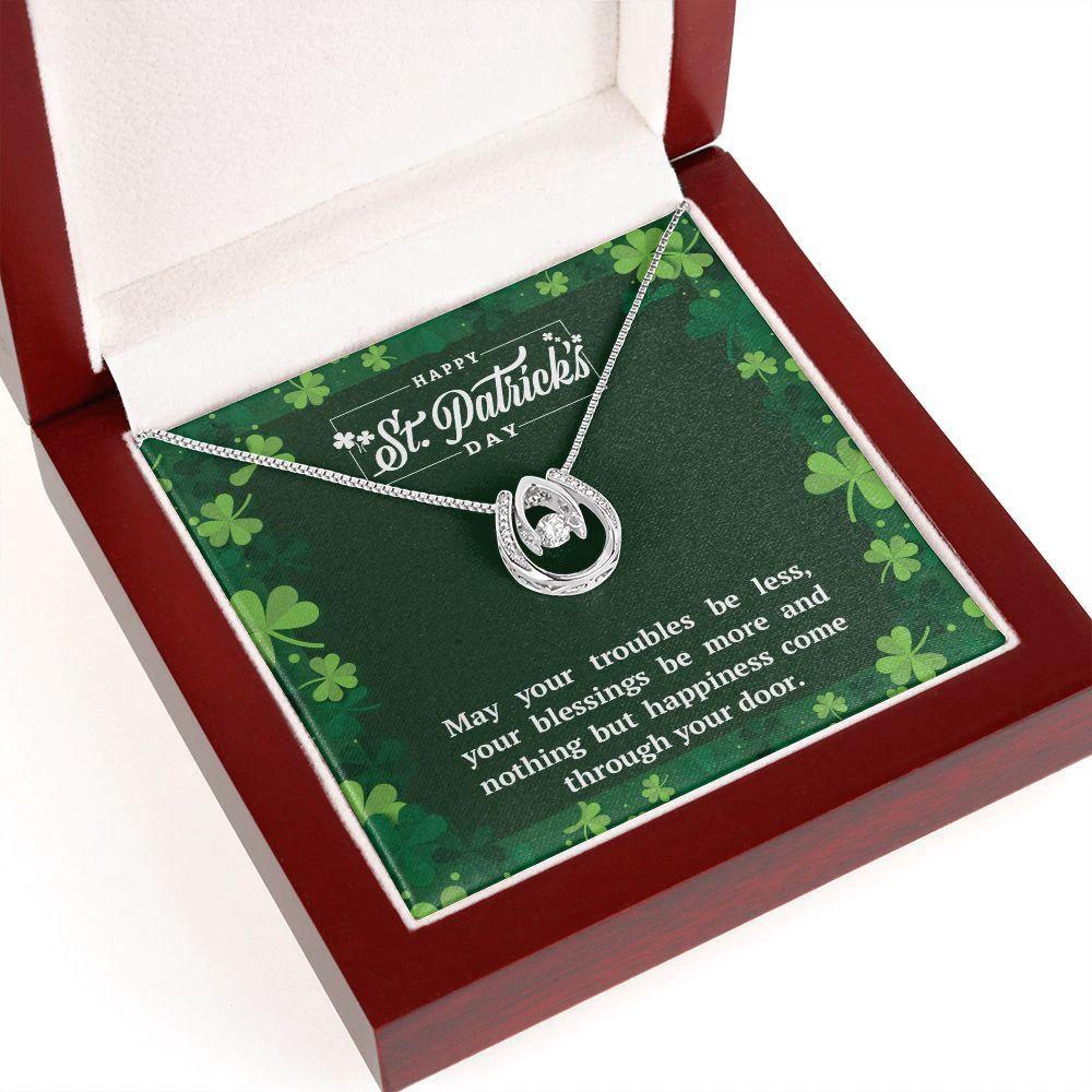 Happy St. Patrick's Day Lucky Pendant Necklace