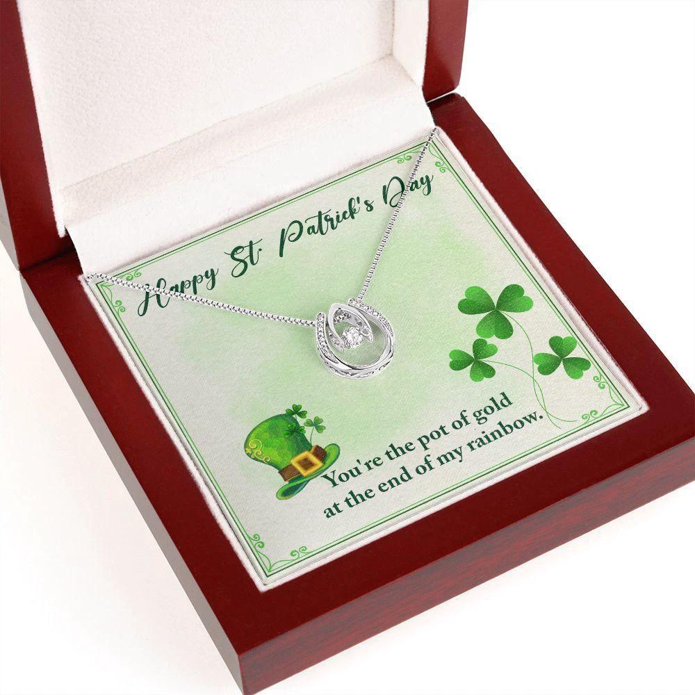 St. Patrick's Day You're the Pot of Gold Lucky in Love Pendant Necklace