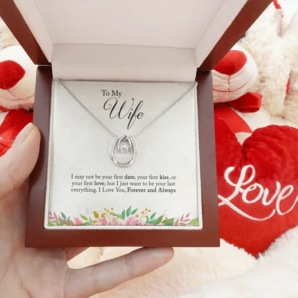 To My Wife Necklace Message Card Gift Box