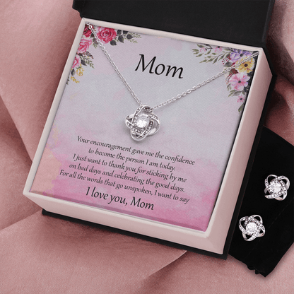 Gift for Mom Necklace Earring Set Birthday Mother's Day Special Occasion - Mallard Moon Gift Shop