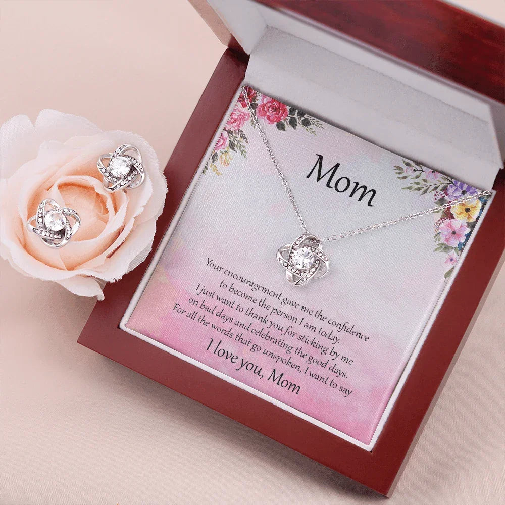 Gift for Mom Necklace Earring Set Birthday Mother's Day Special Occasion